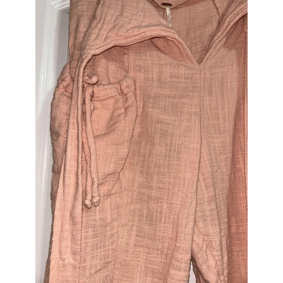 Free People Women's Keep It Going Cotton Wrap Harem Pant in Pink Size M NWT N - Picture 3 of 7